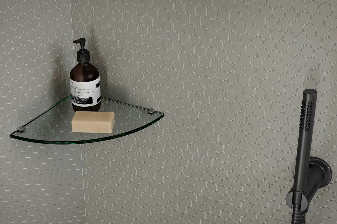 Traditions Taupe Matte 1in Hex Mosaic | North Hills Flooring