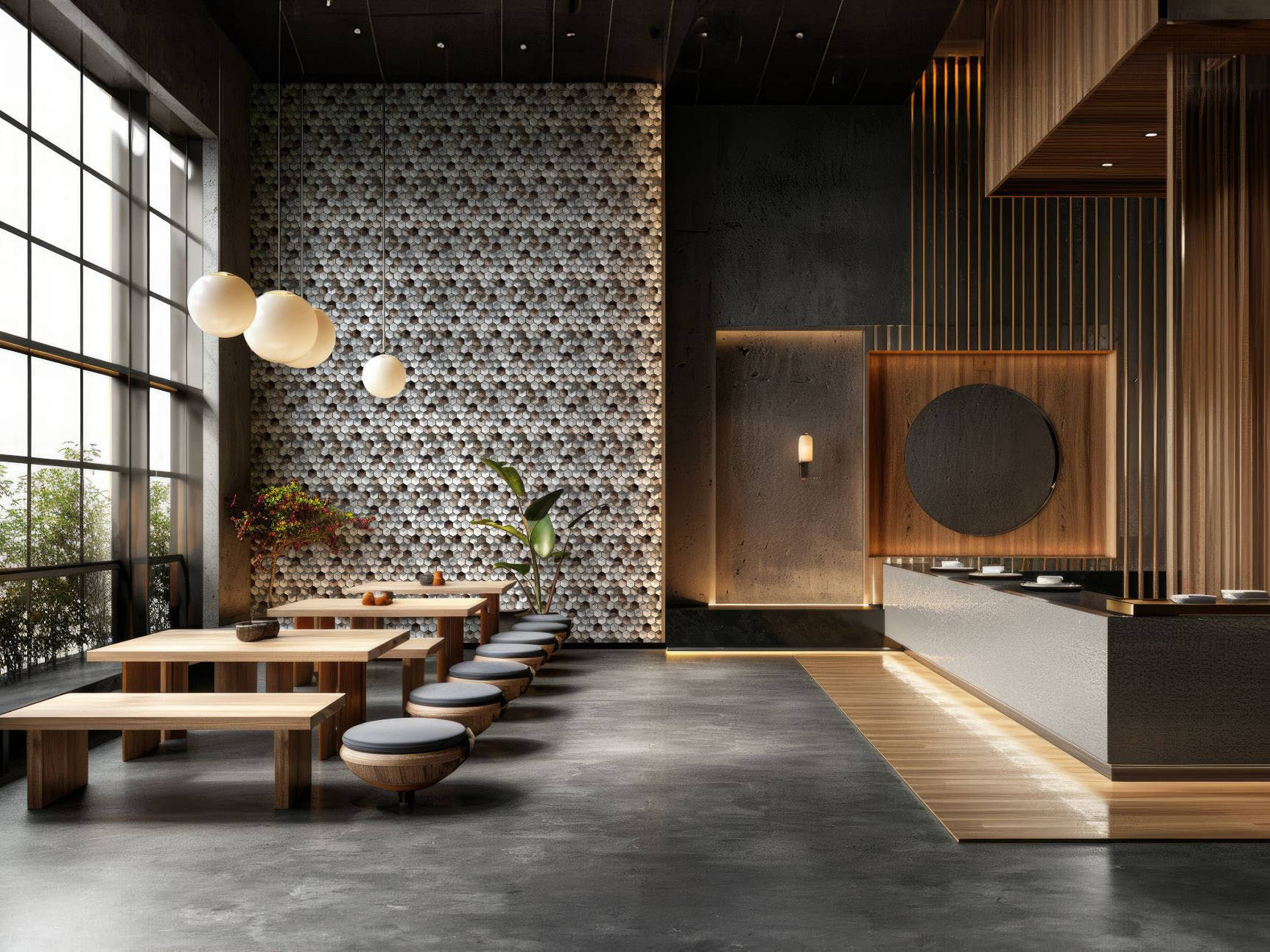 Aluminum Hexagon Silver Brown Mosaic | North Hills Flooring