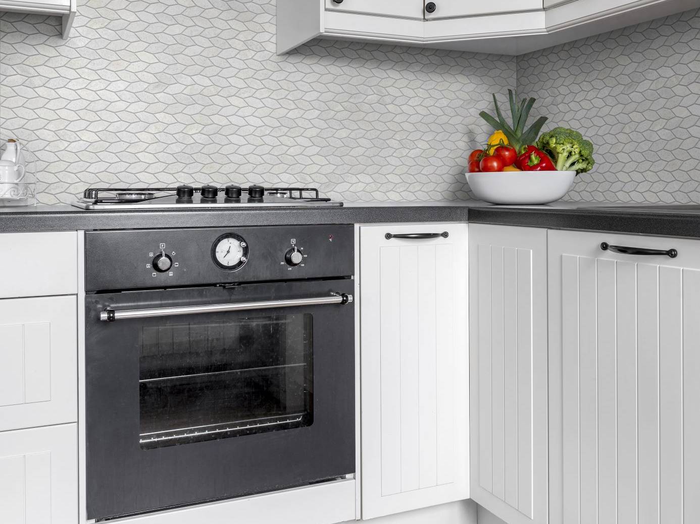 Elongated Hexagon White  | North Hills Flooring