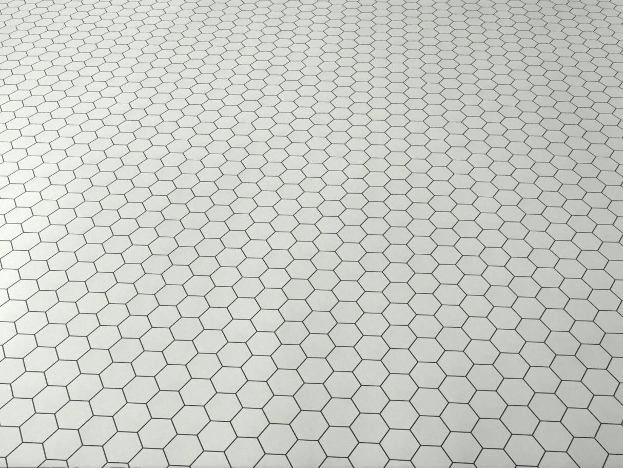 Ashland White Hexagon 3X3 | North Hills Flooring