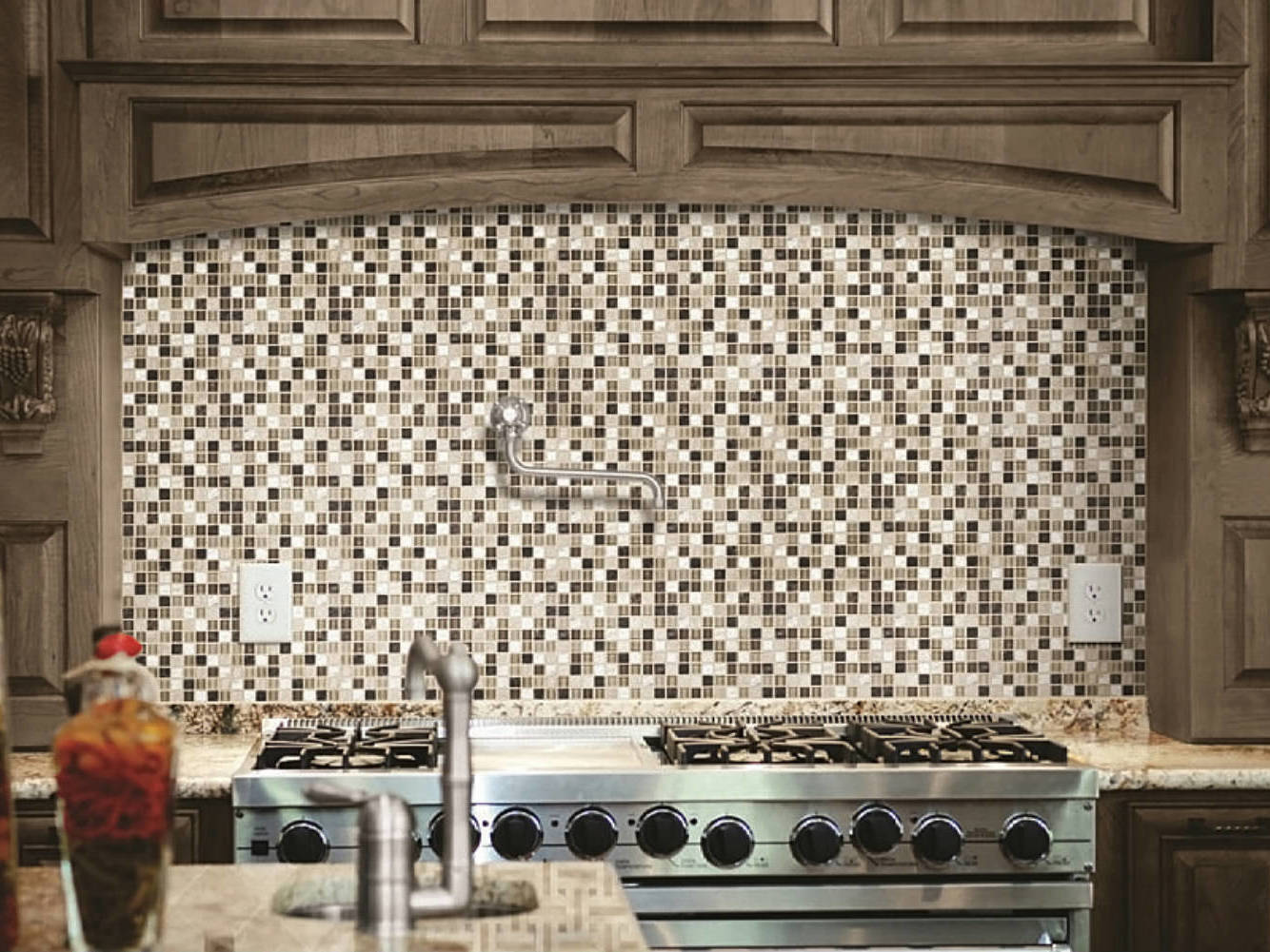 Bliss Cappucinno Glass Stone Blend Mosaic 0 | North Hills Flooring