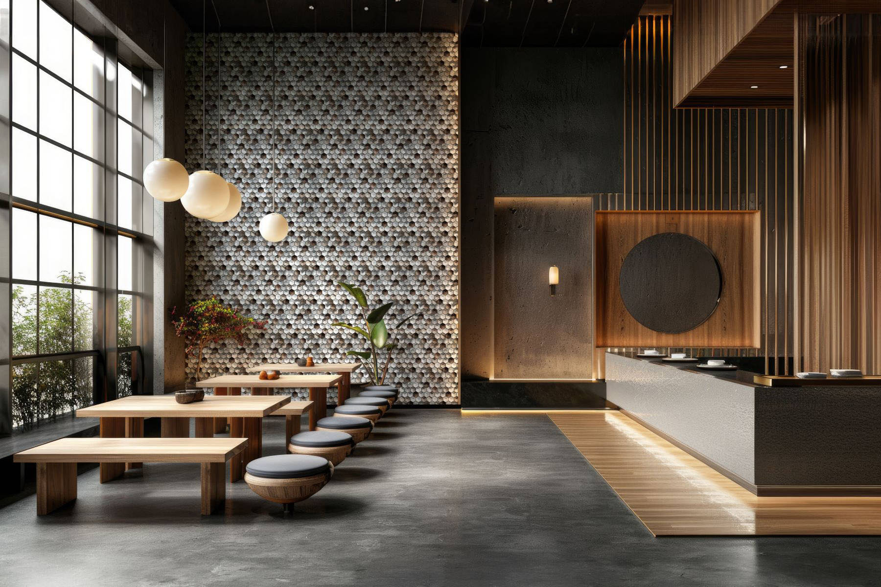 Aluminum Hexagon Silver Brown Mosaic | North Hills Flooring