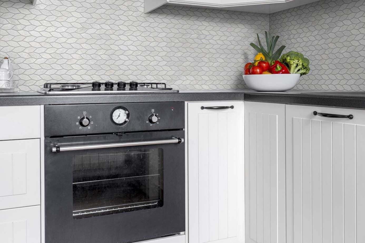 Elongated Hexagon White  | North Hills Flooring