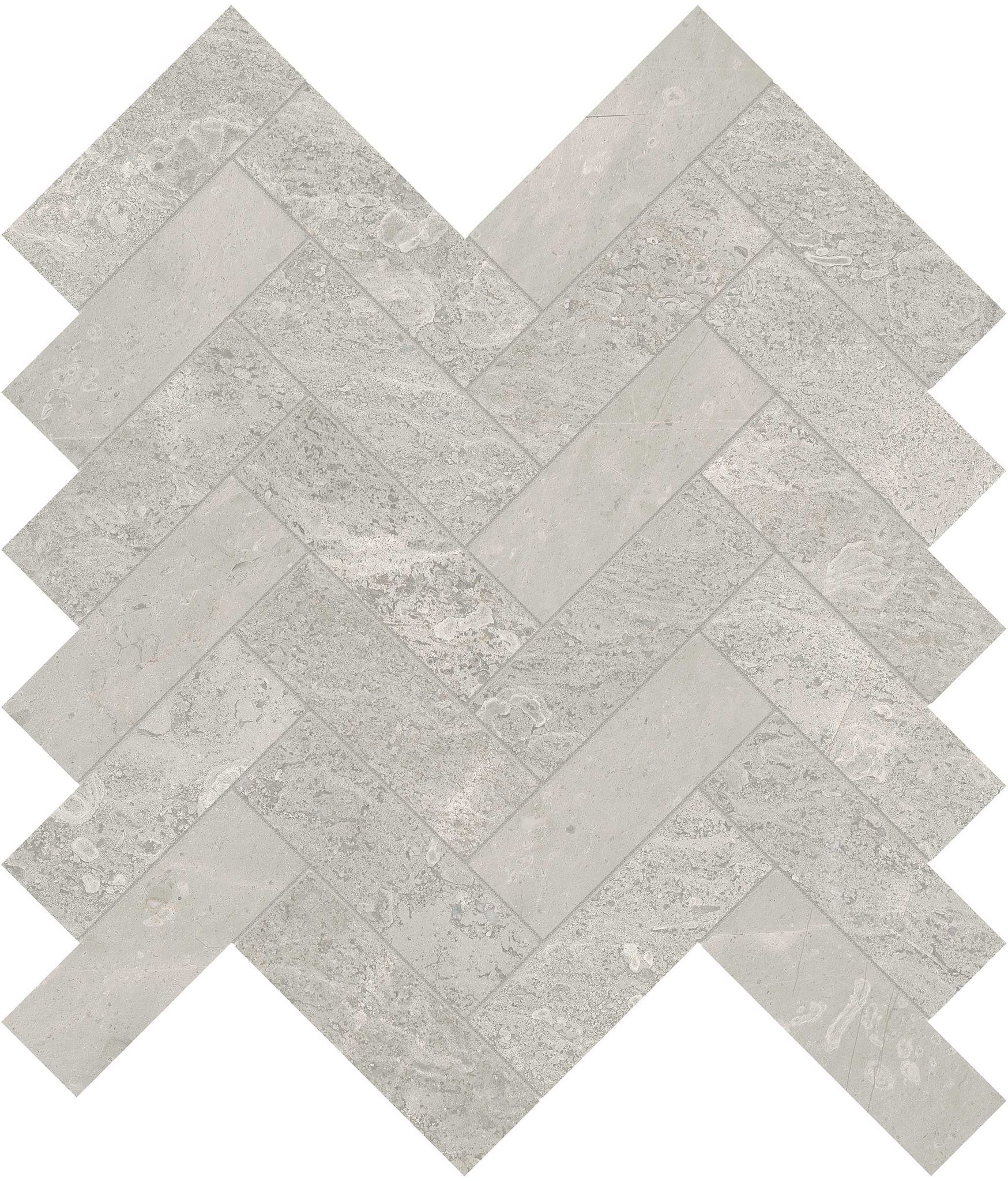 Anciano Grigio 1.25x4 Herringbone Mosaic | North Hills Flooring