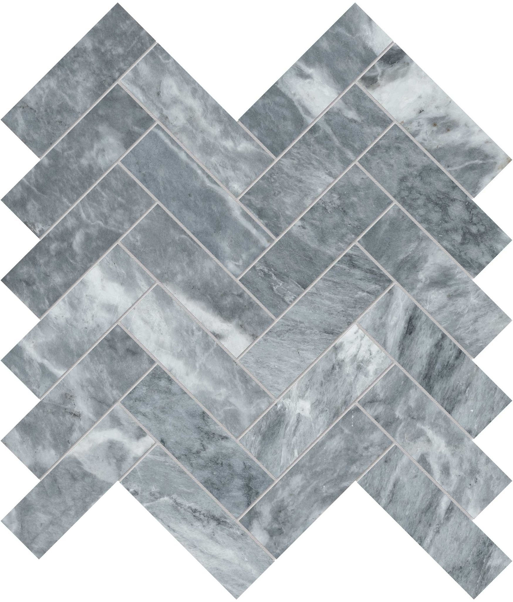 Aqua Intenso 1.25x4 Herringbone Mosaic | North Hills Flooring