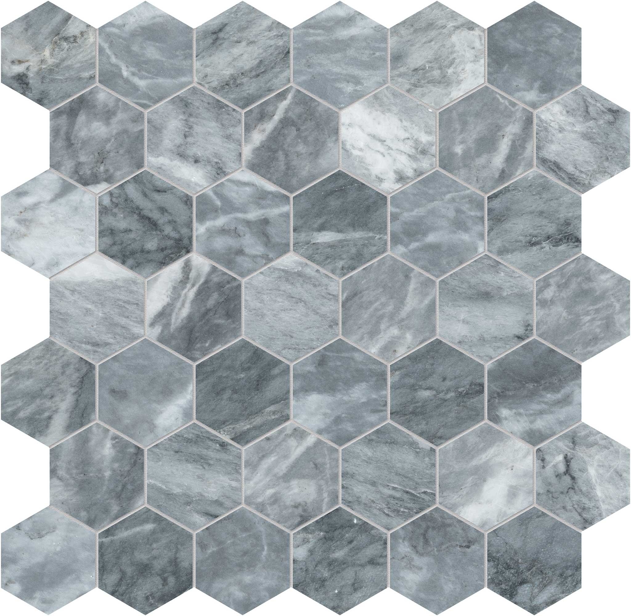 Aqua Intenso 2 Hexagon Mosaic | North Hills Flooring