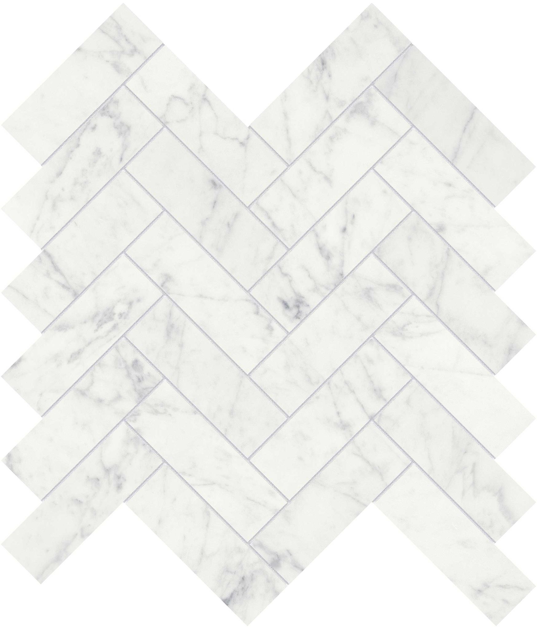 Eterna Bianco 1.25x4 Polished Herringbone Mosaic | North Hills Flooring