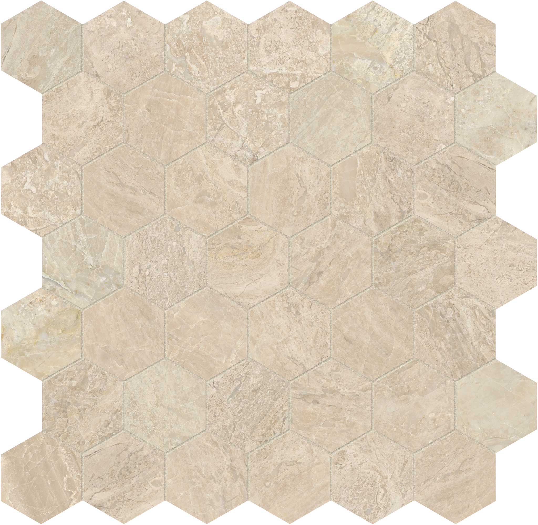 Impero Reale 2 Polished Hexagon Mosaic | North Hills Flooring