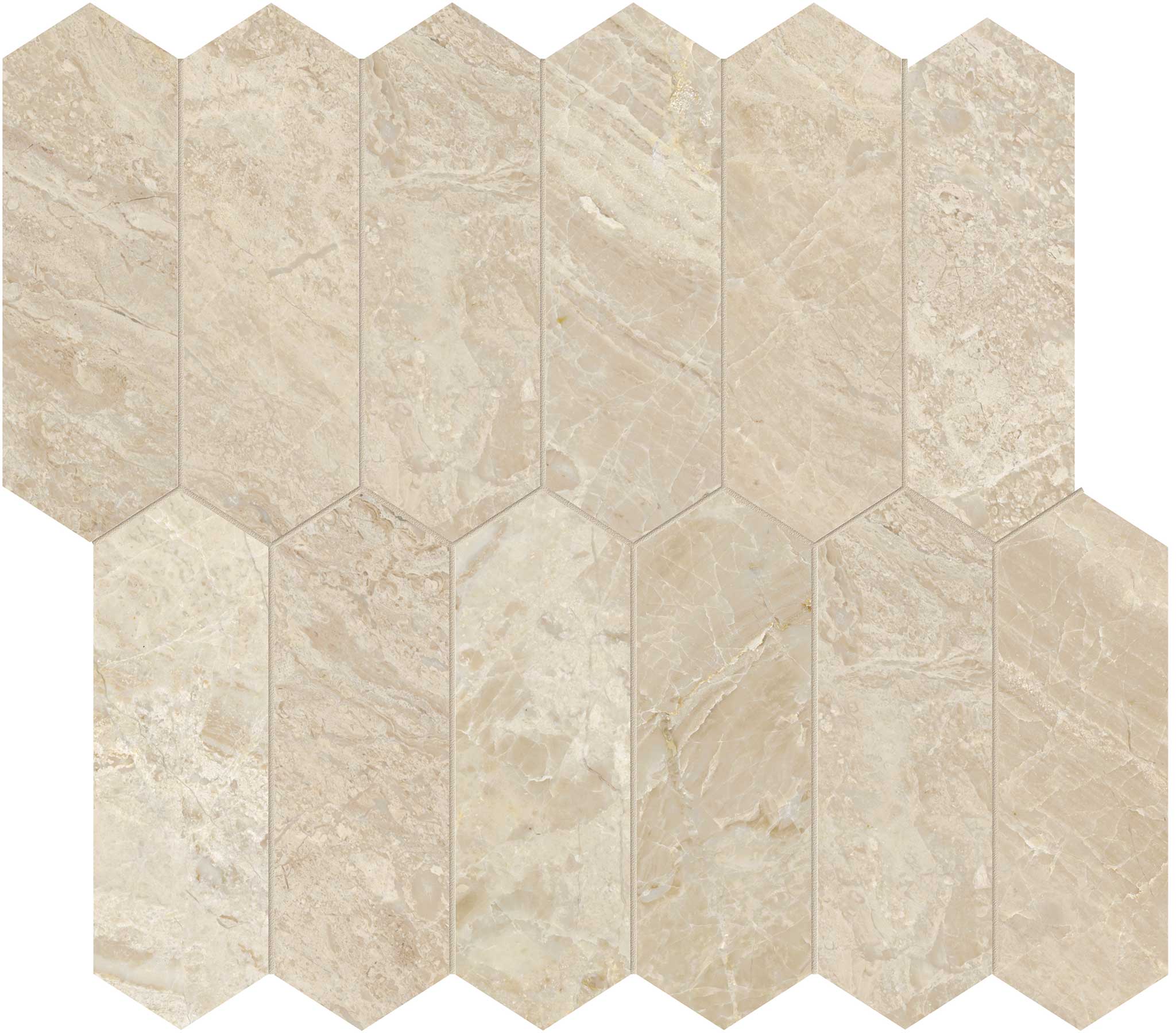 Impero Reale 2x6 Honed Picket Mosaic | North Hills Flooring