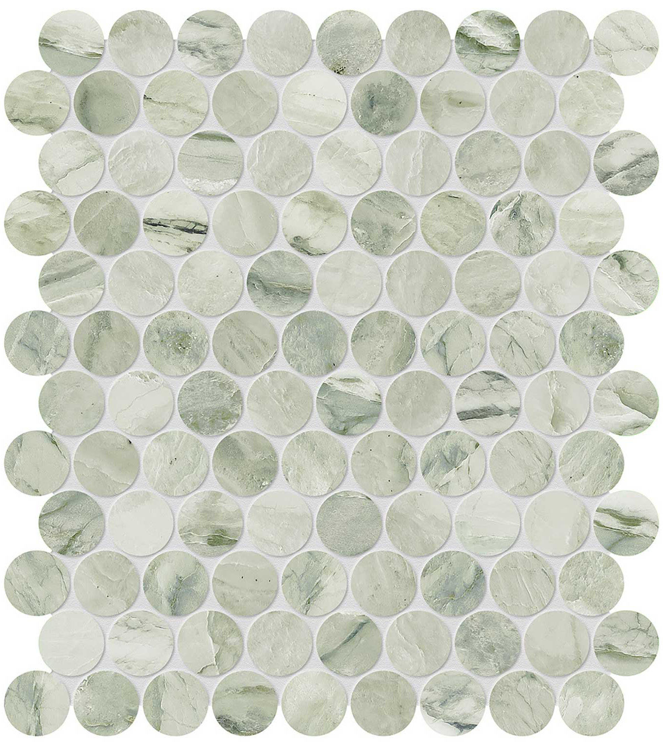 Moscato Argento 1.25 Penny Round Mosaic | North Hills Flooring