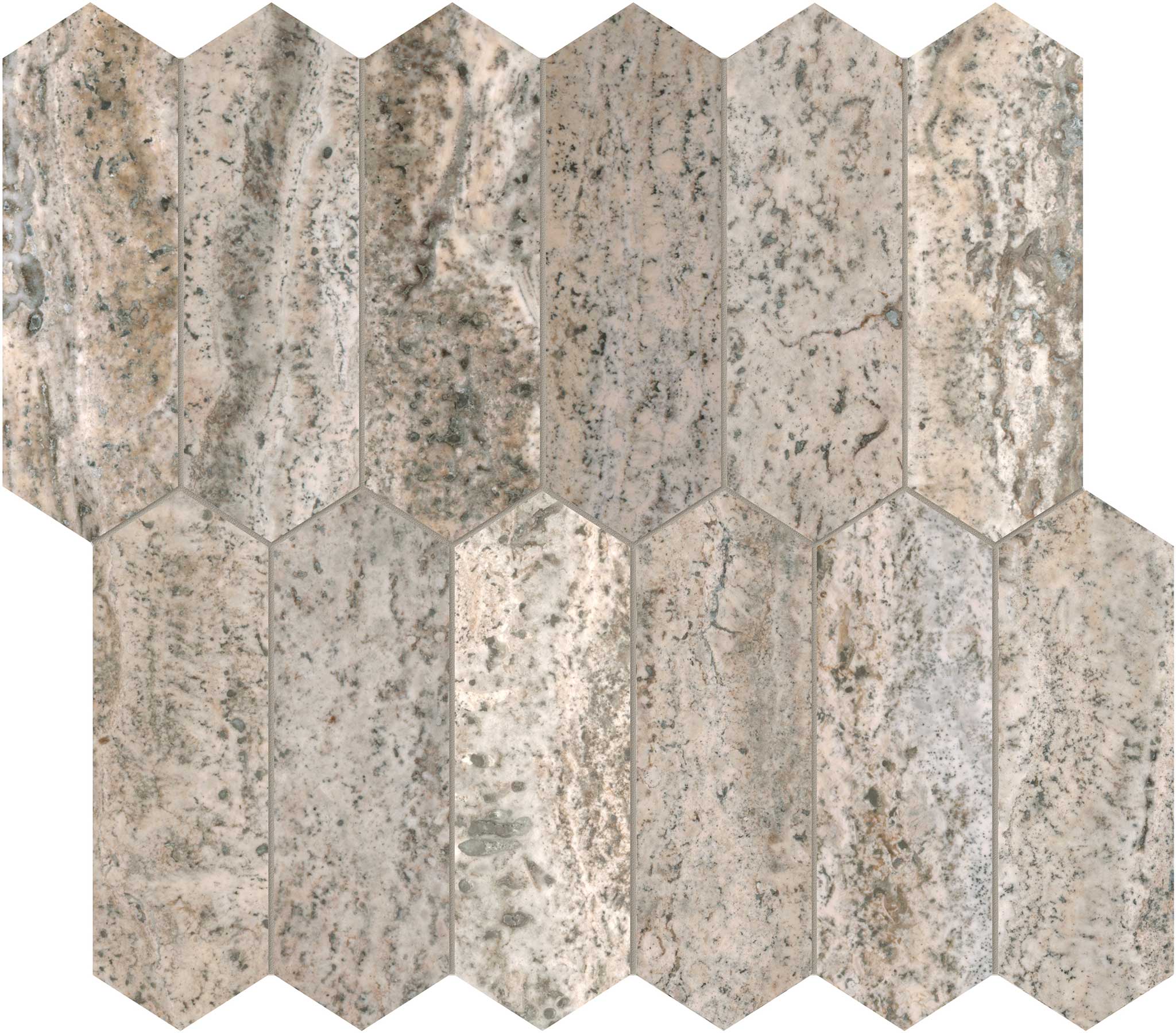 Silver Ash 2x6 Picket Mosaic | North Hills Flooring