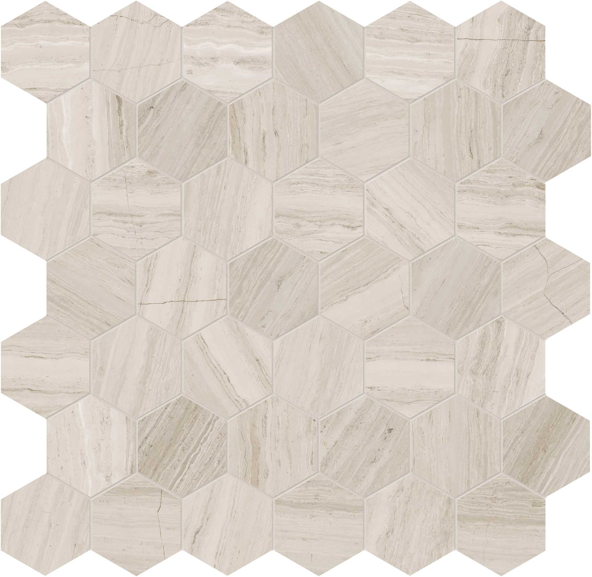 Strada Mist 2 Hexagon Mosaic | North Hills Flooring