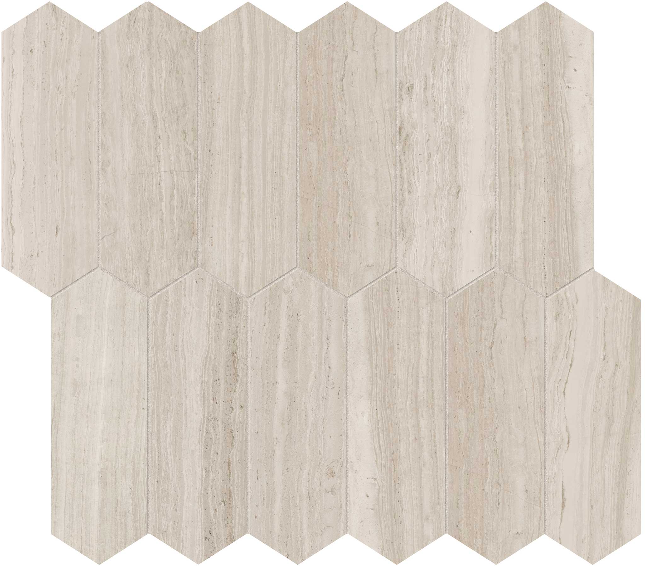 Strada Mist 2x6 Picket Mosaic | North Hills Flooring