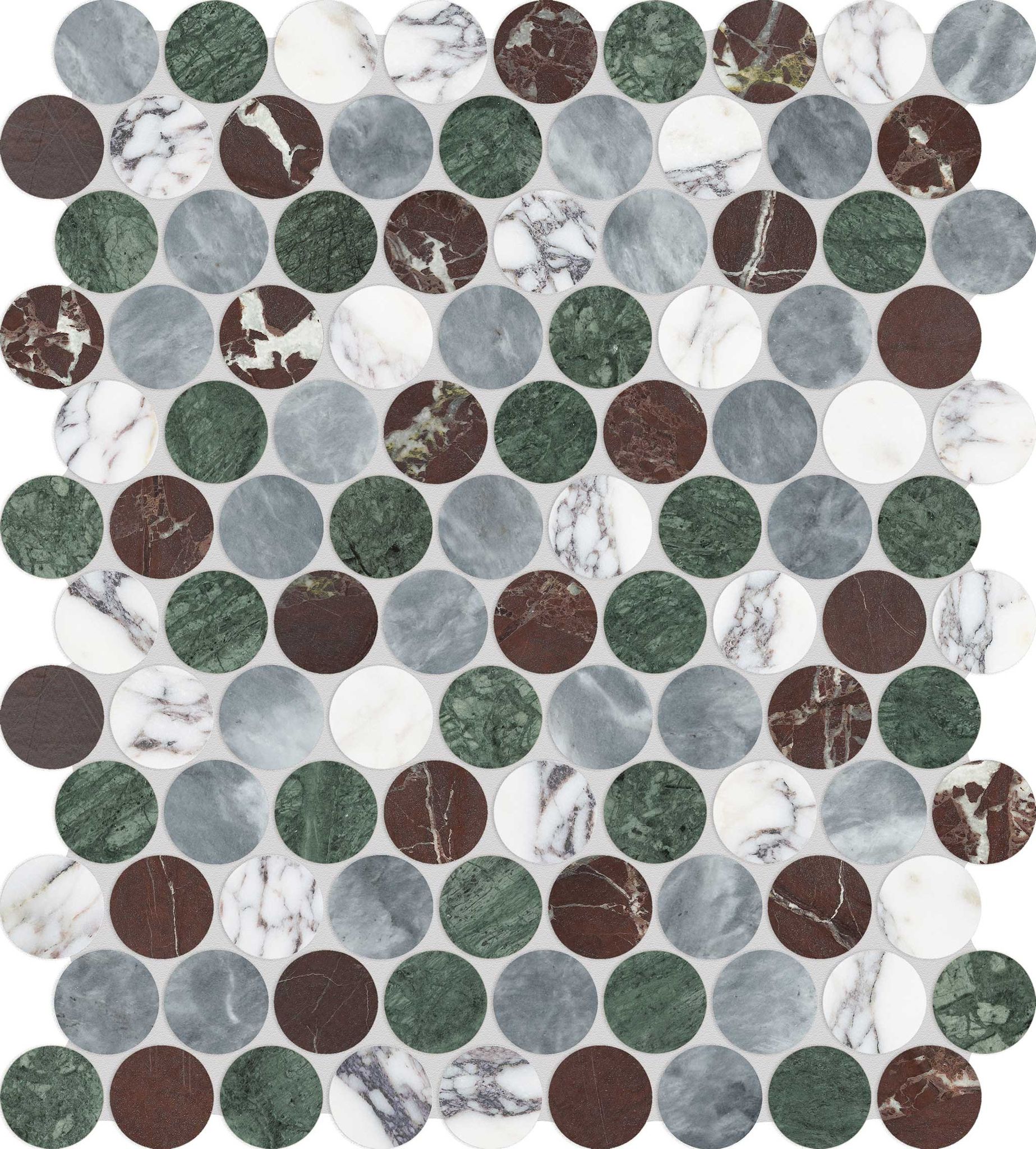 Utopio 1.25 Penny Round Tropic Mosaic | North Hills Flooring