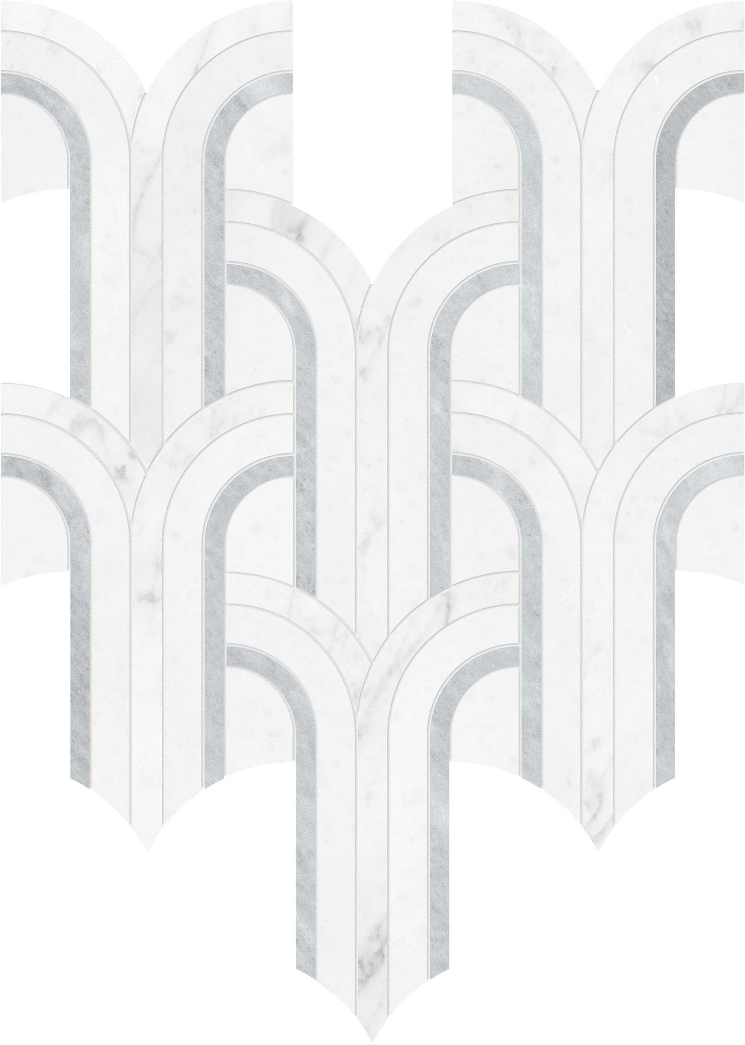 Utopio Florence Dove Stone Mosaic | North Hills Flooring