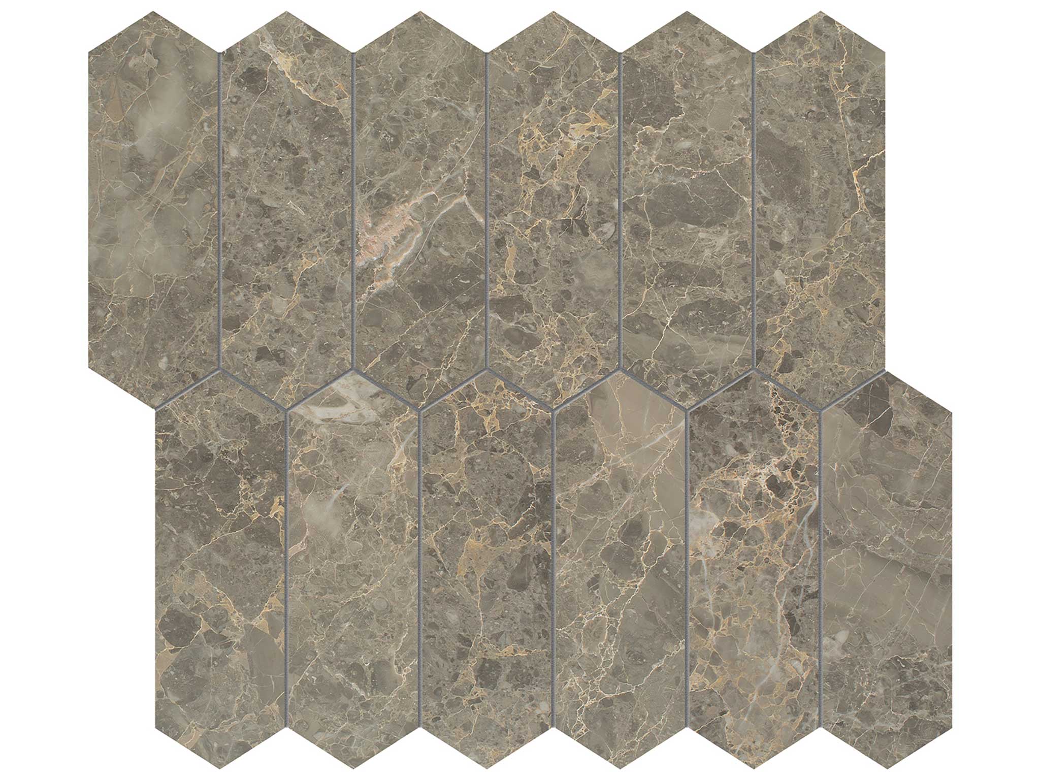 Velutto Ash 2x6 Picket Mosaic | North Hills Flooring
