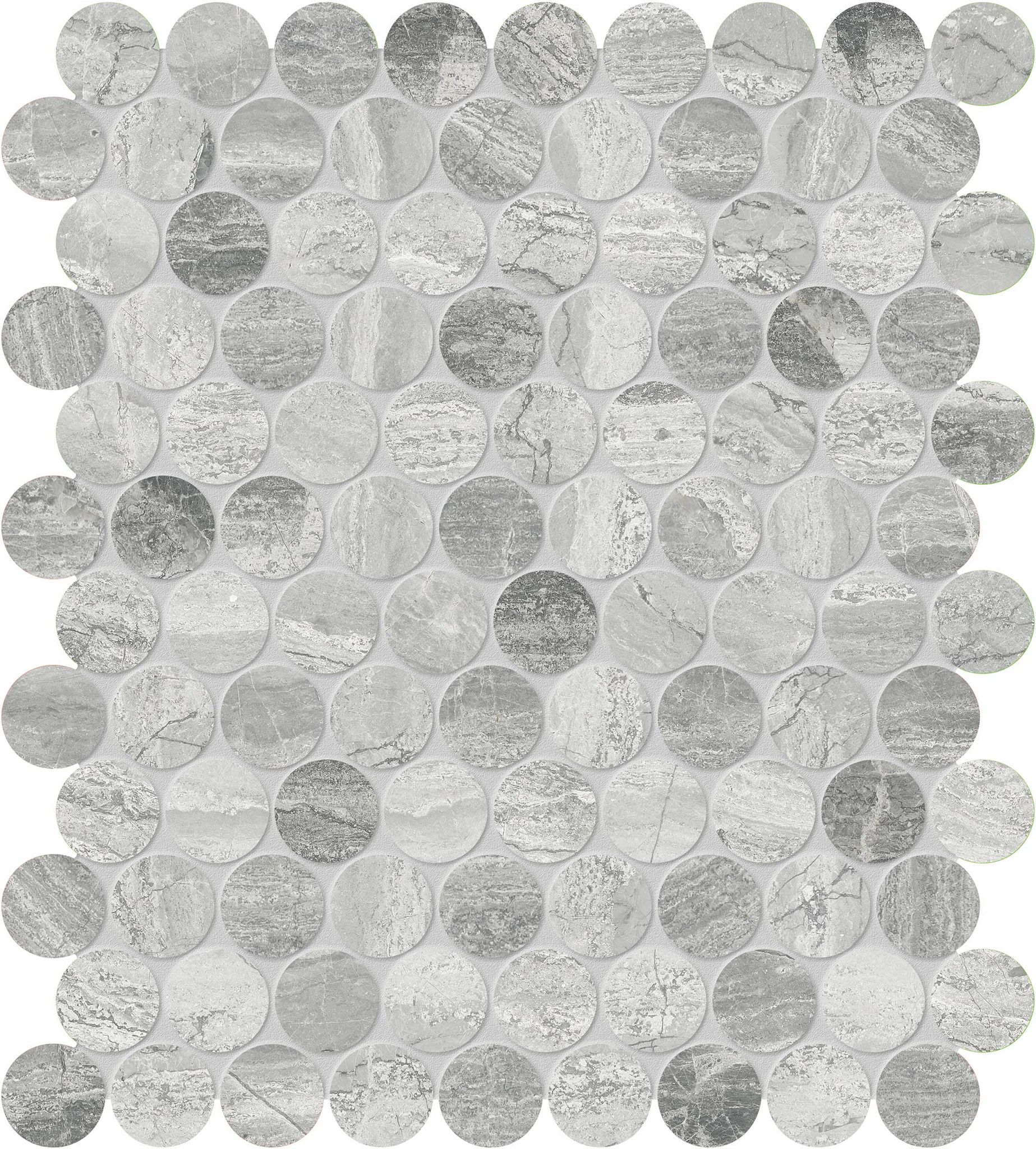 Volcana Notte 1.25 Penny Round Mosaic | North Hills Flooring