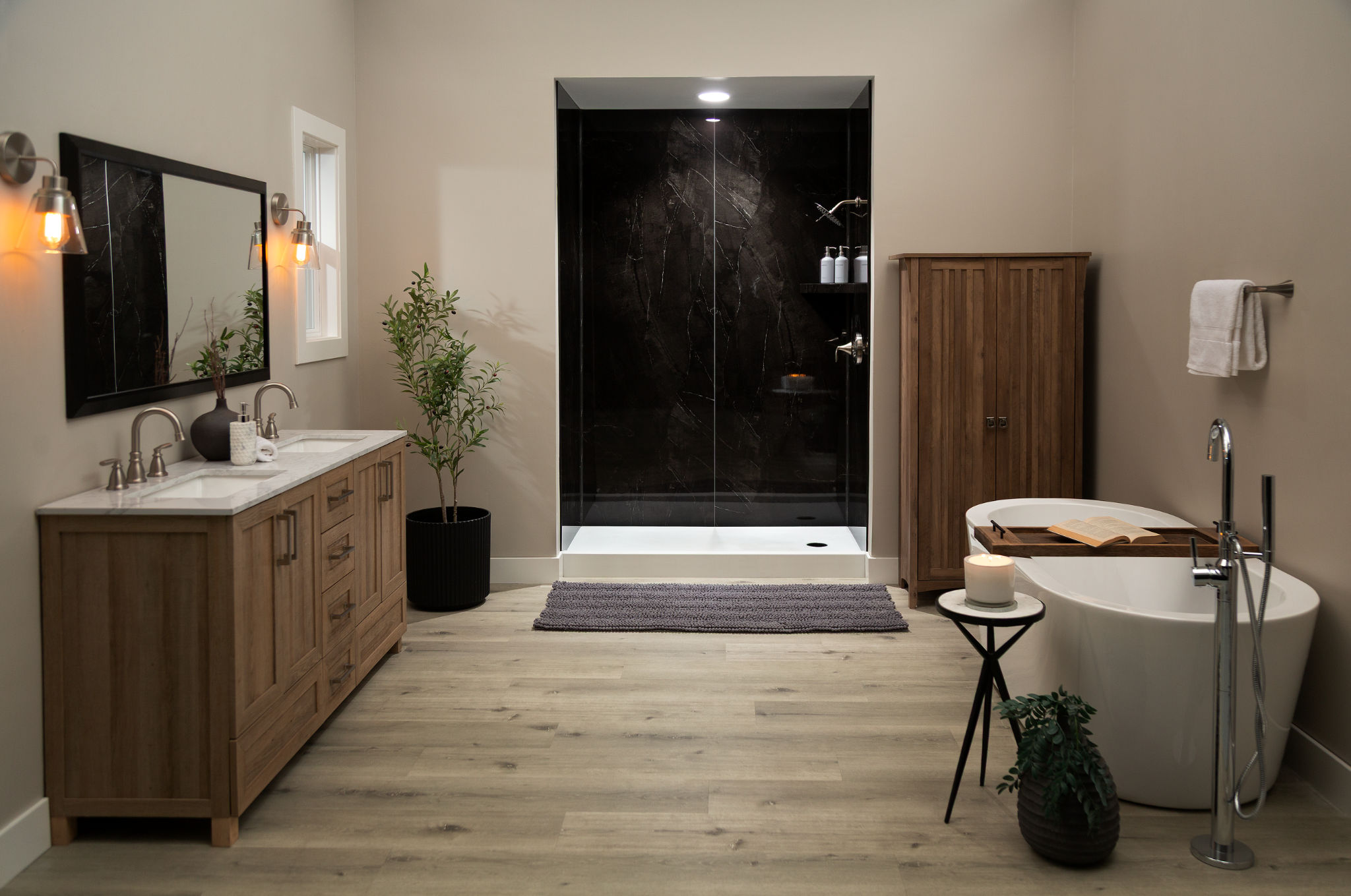Black Ice Gloss Shower Wall Kit 36x60x94 | North Hills Flooring