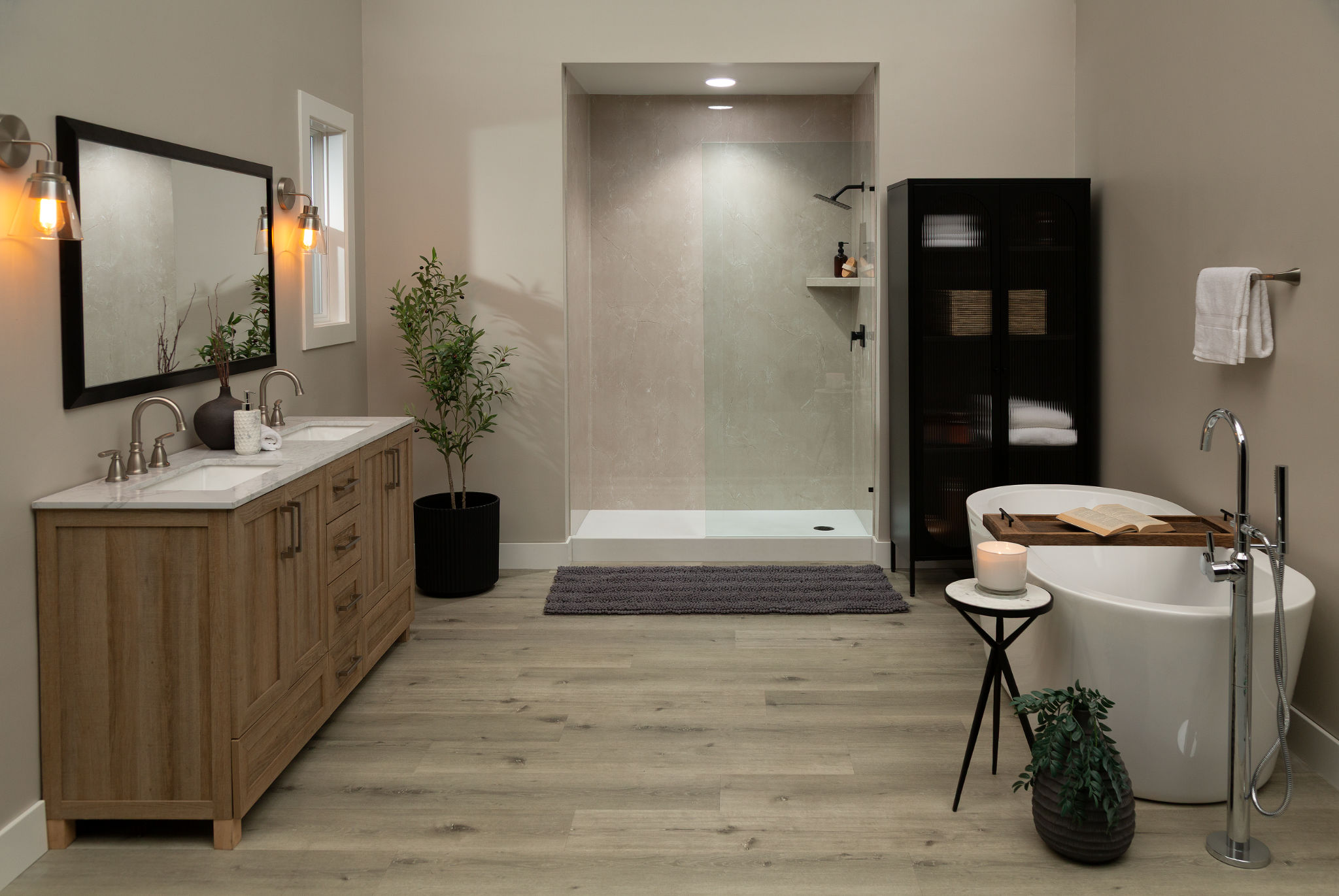 Drift Sand Gloss Shower Wall Kit 36x60x94 | North Hills Flooring