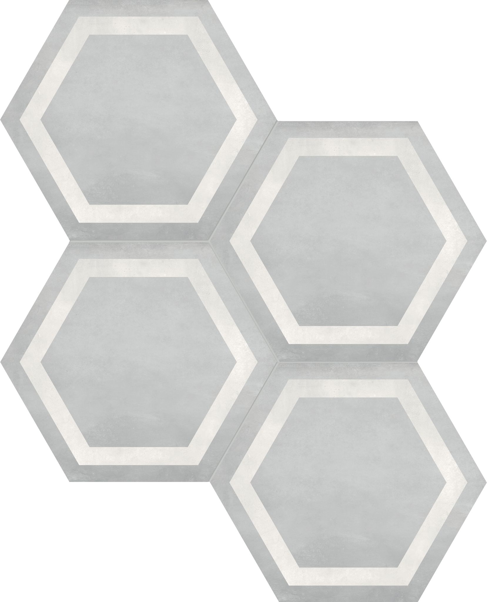 Form 7" Hexagon Frame Ice | North Hills Flooring