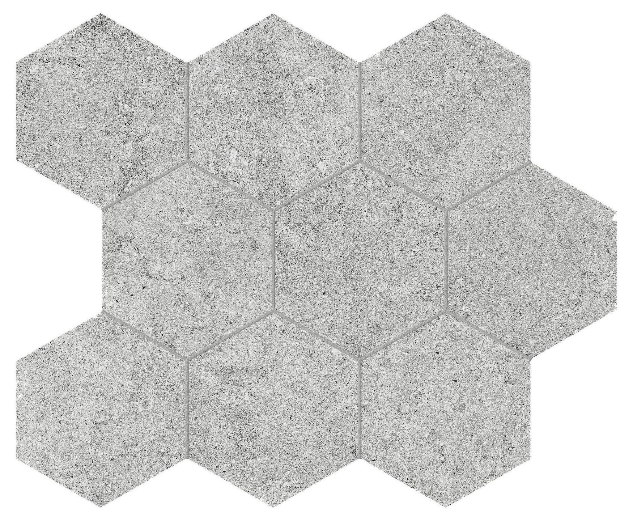 Lithoform 4" Hex Crosscut Twilight | North Hills Flooring