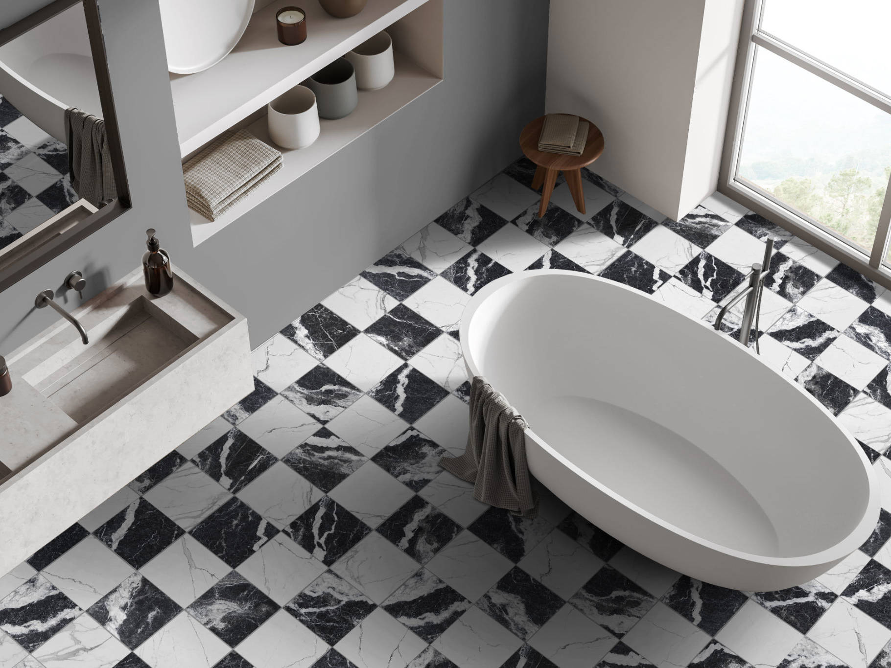Obsession Nero & Statuario 2 | North Hills Flooring