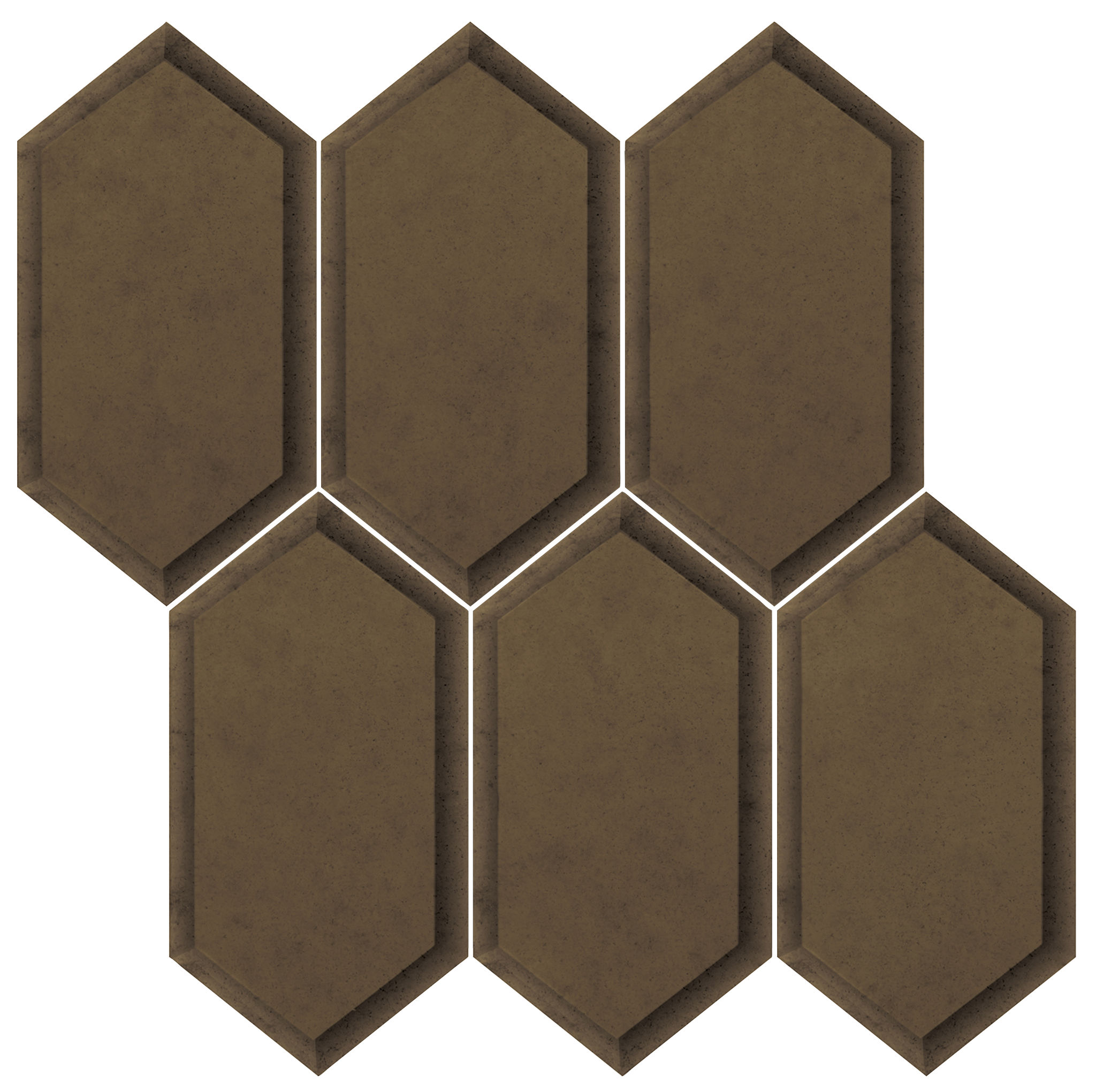 Obsidian Bronze Beveled Hexagon Mosaic | North Hills Flooring