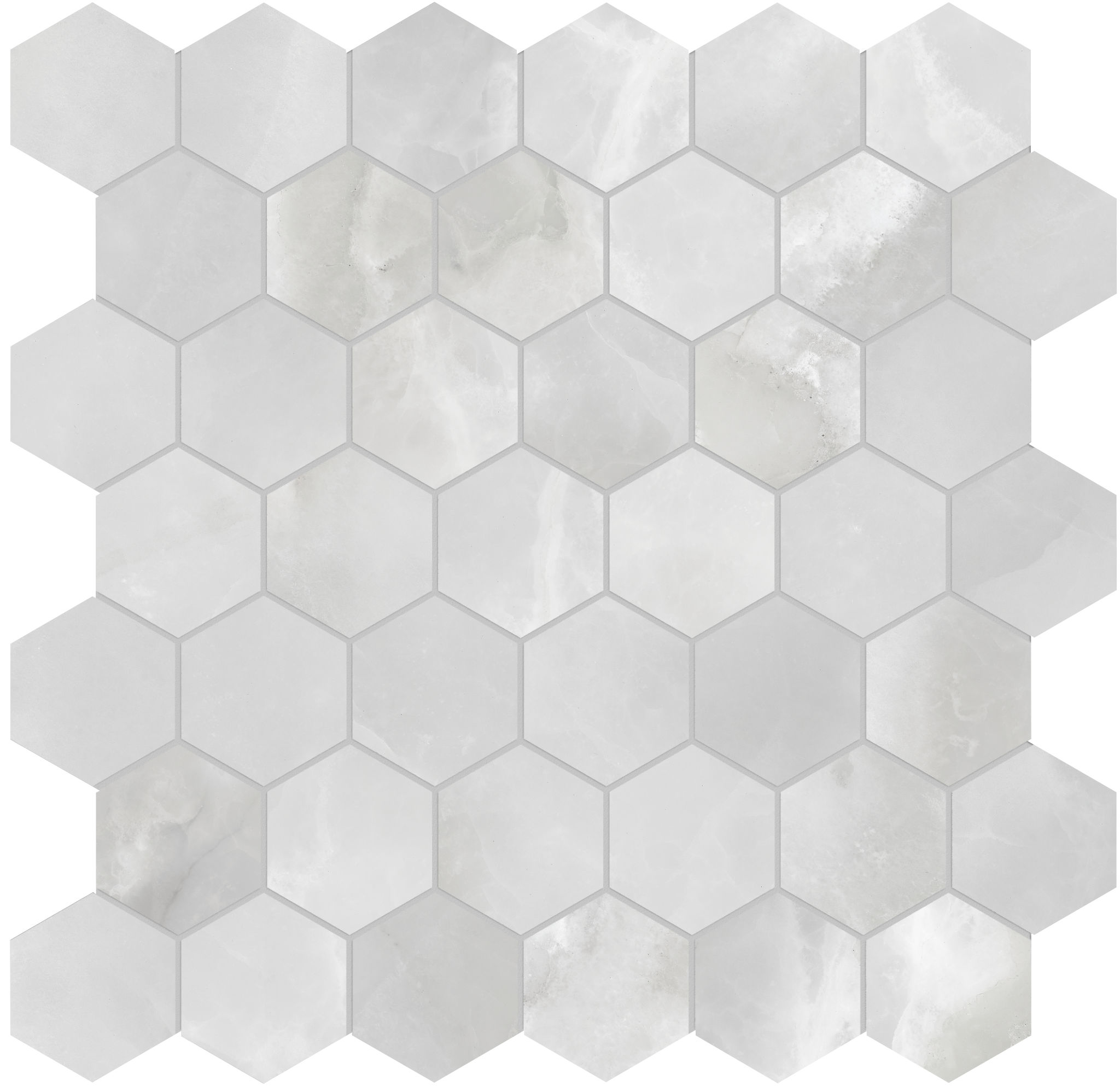 Plata Onyx Crystallo 2 Hexagon Polished | North Hills Flooring