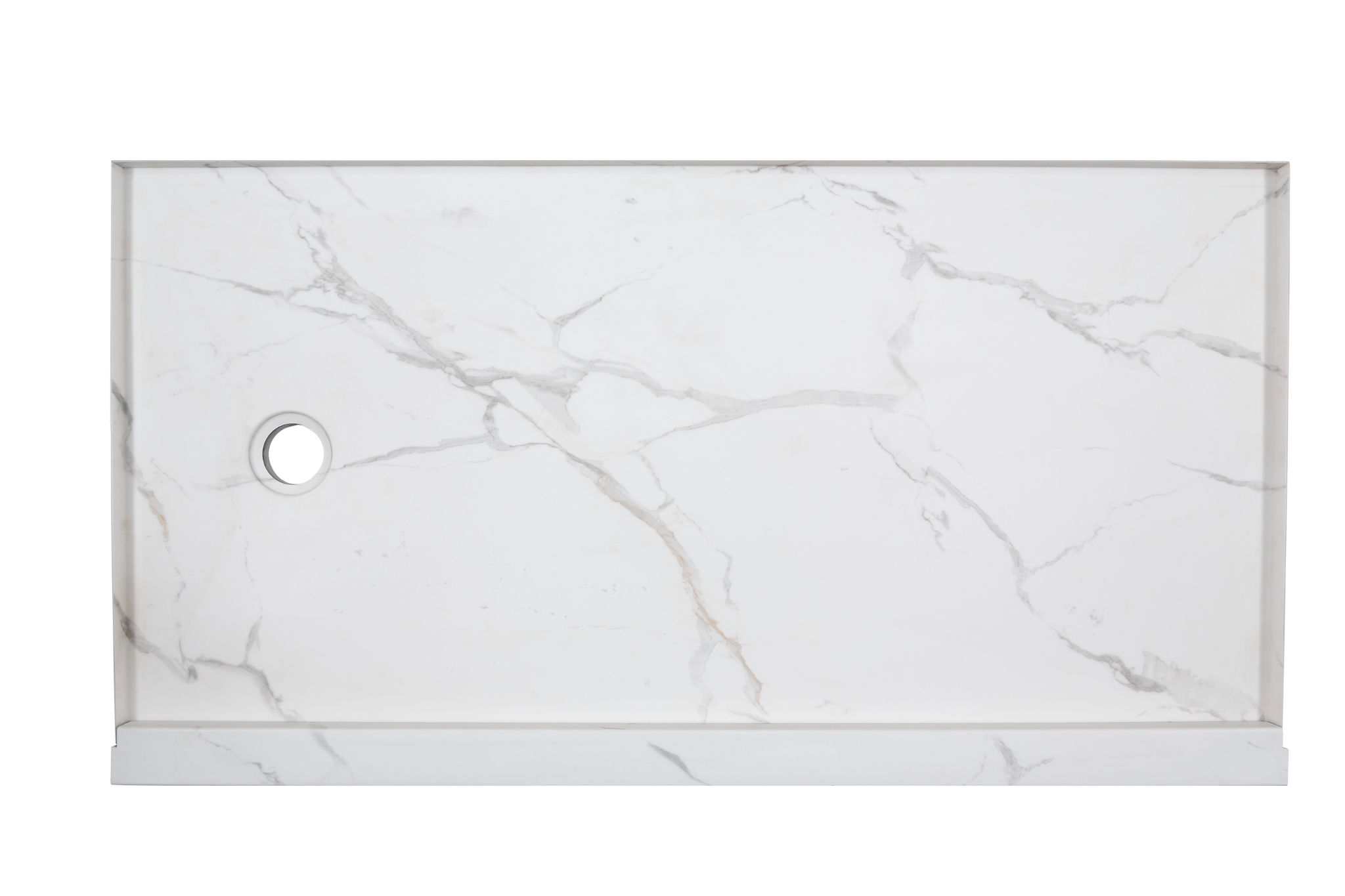 Shower Pan 36x60 Bianco Marble | North Hills Flooring