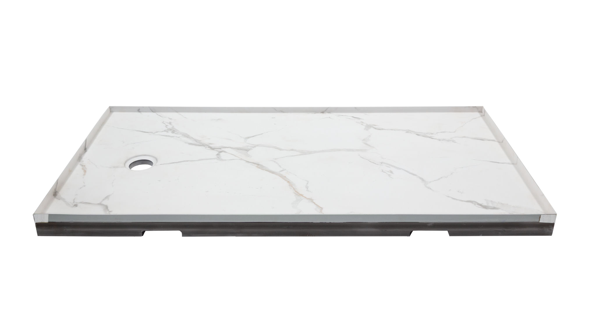 Shower Pan 36x60 Bianco Marble | North Hills Flooring