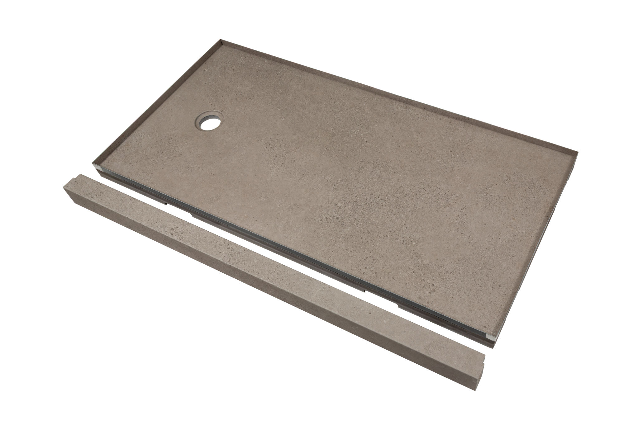 Shower Pan 36x60 Concrete Sand | North Hills Flooring