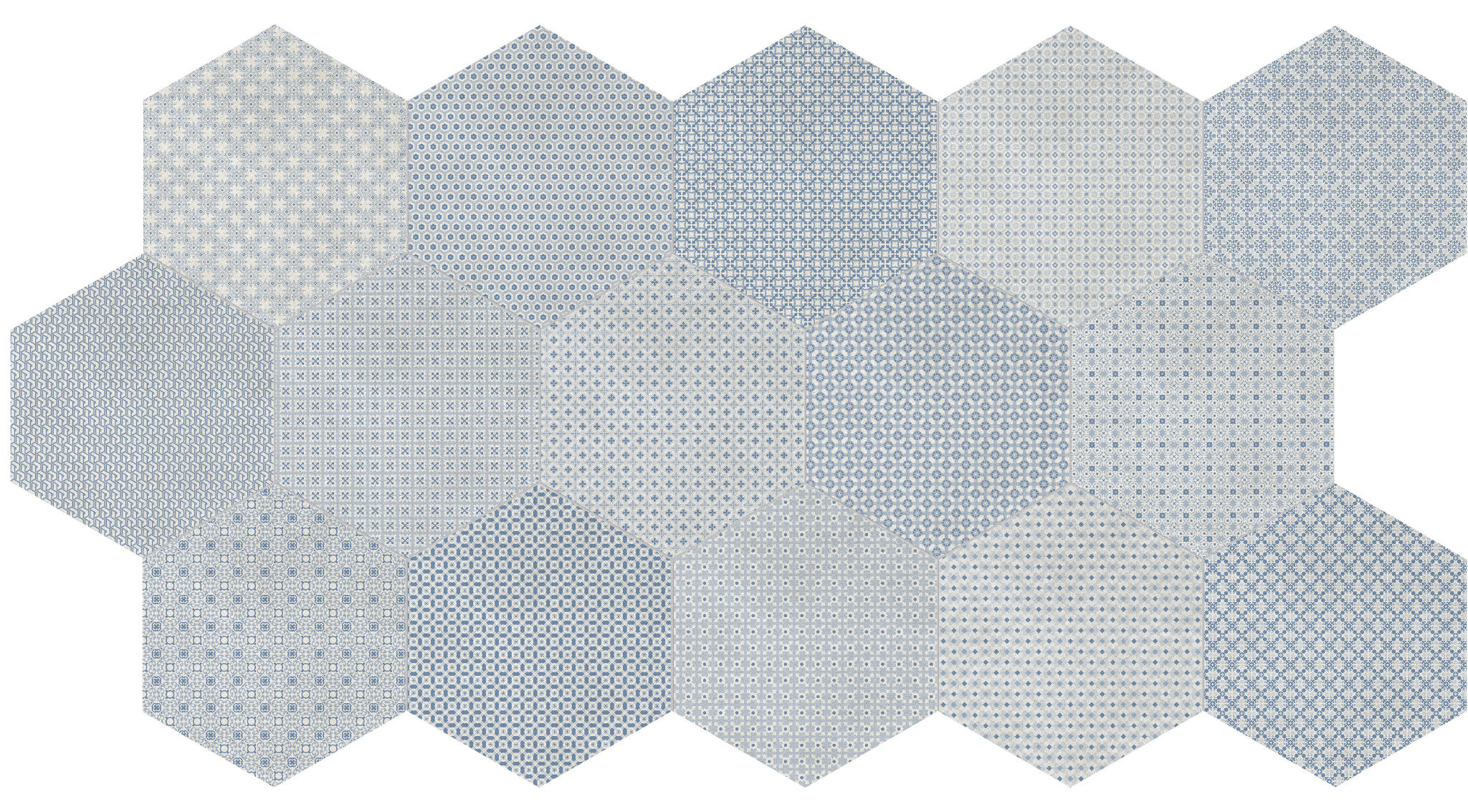 Tapestri 8.5 Denim Blend Hexagon | North Hills Flooring