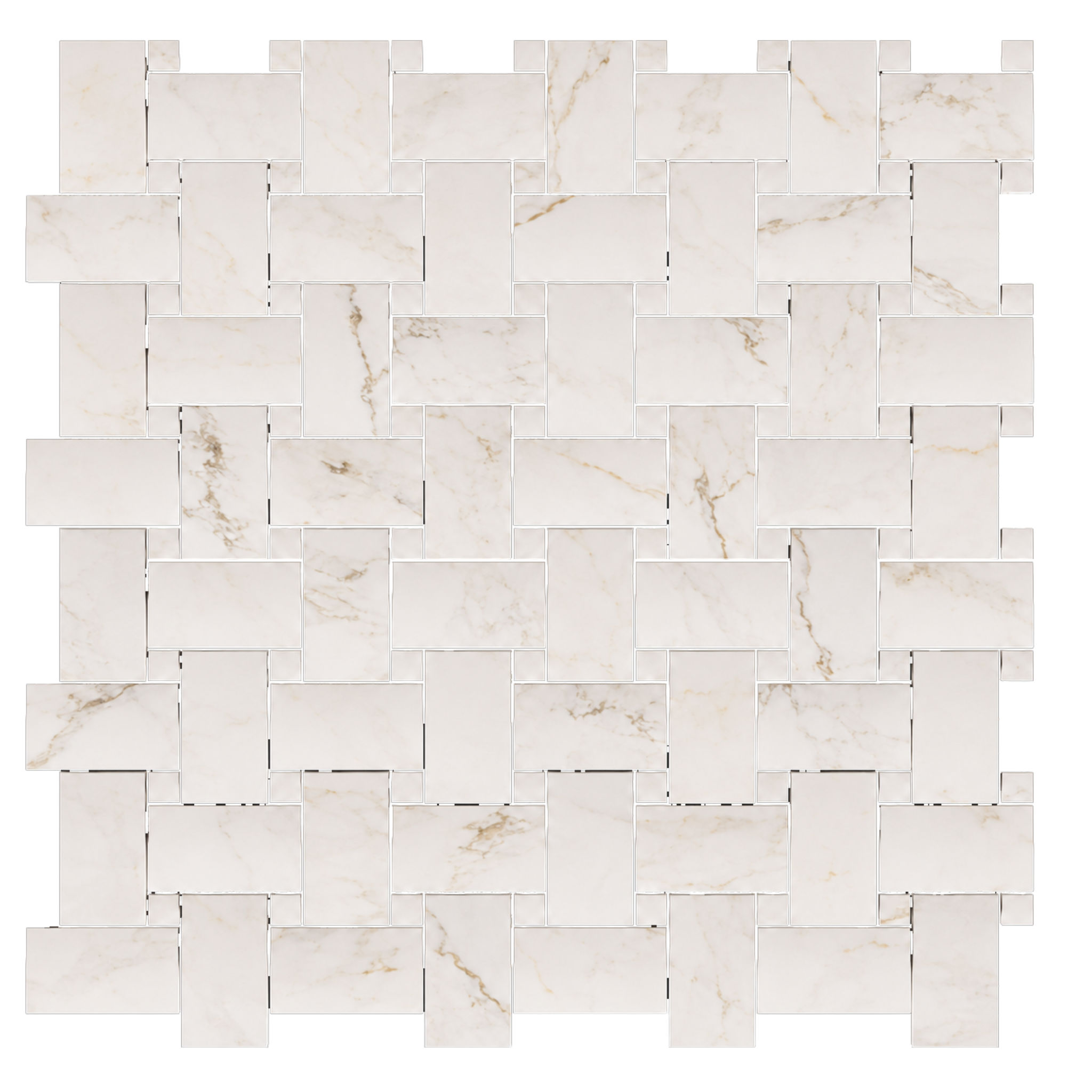 Treasure II Perfect Calacatta 1x2 Basketweave | North Hills Flooring