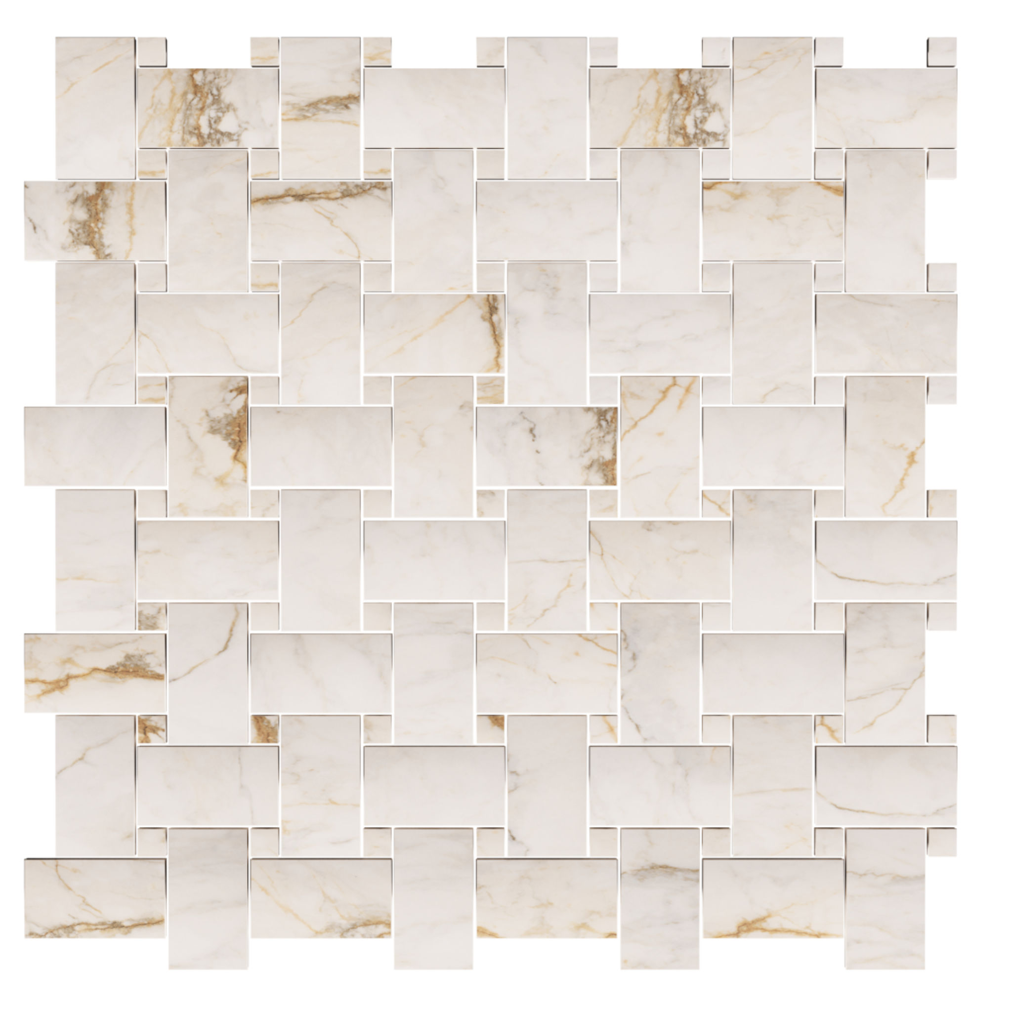 Treasure II Perfect Calacatta 1x2 Basketweave | North Hills Flooring
