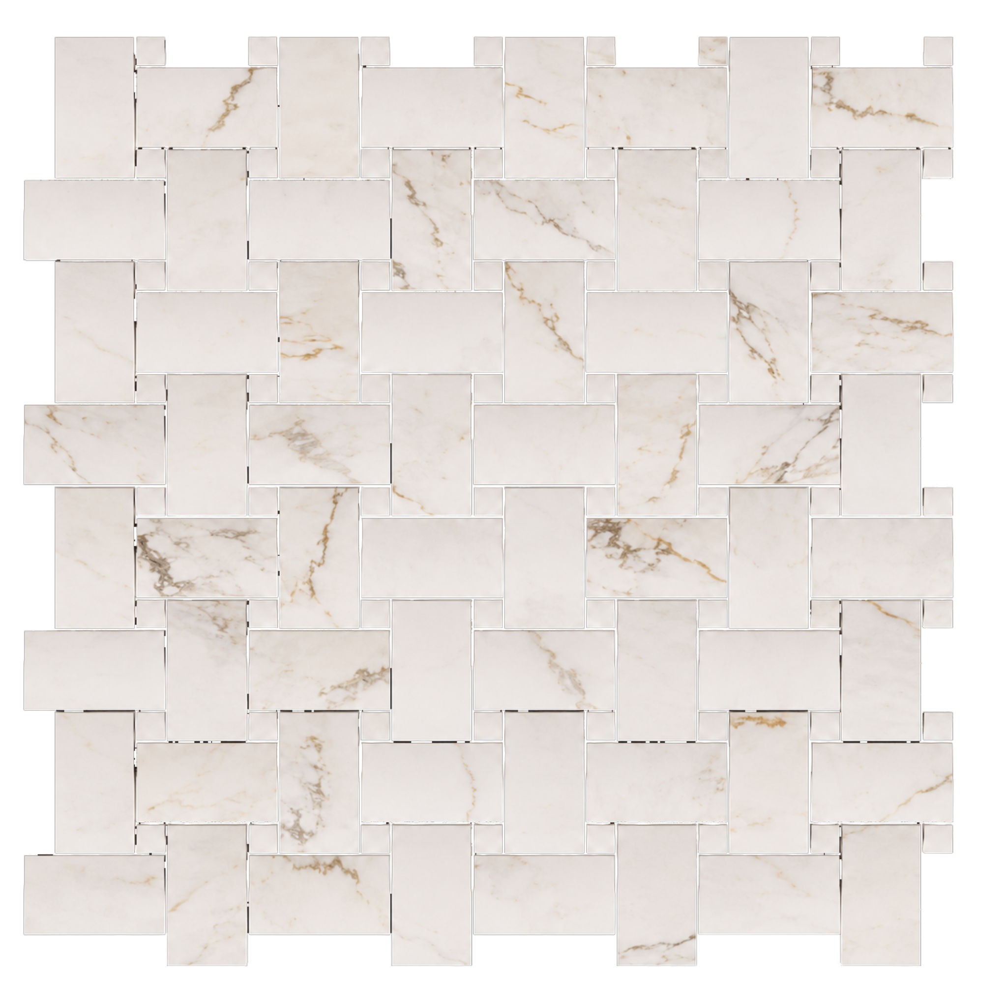 Treasure II Perfect Calacatta 1x2 Basketweave | North Hills Flooring