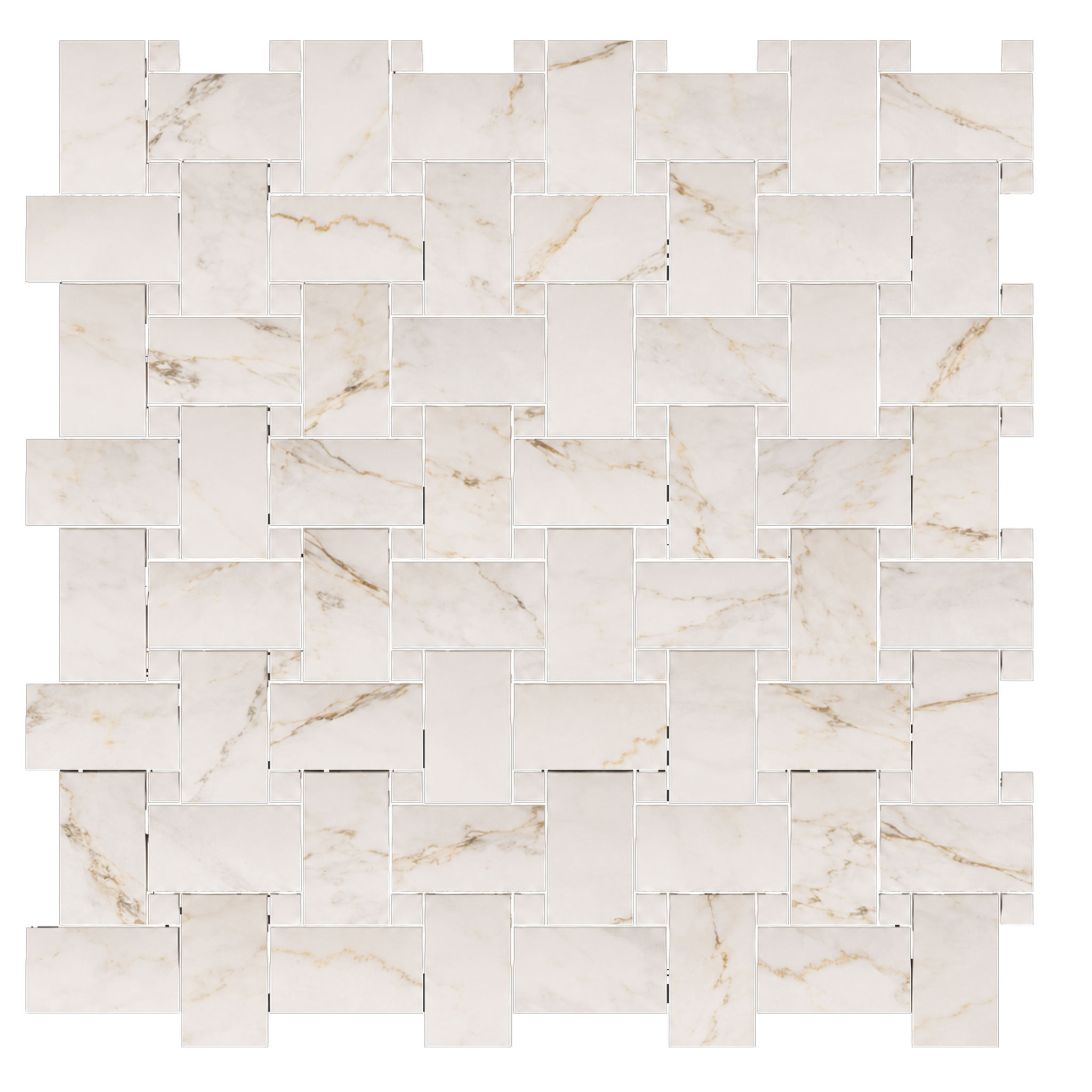 Treasure II Perfect Calacatta 1x2 Basketweave | North Hills Flooring